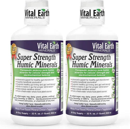 Miniatura 10 de Vital Earth Minerals Minerales húmicos súper fuertes: suplemento de ácido fúlvico con más de 70 oligominerales, electrolitos para desintoxicación