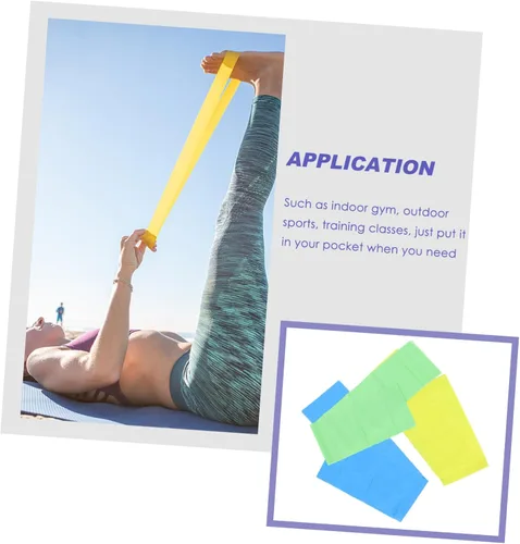 Miniatura 6 de 3 bandas de resistencia para yoga y entrenamiento de fuerza, bandas elásticas con alta elasticidad y resistencia para brazos, espalda, piernas