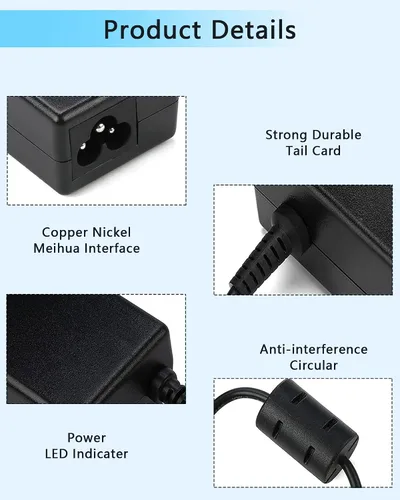 Miniatura 6 de Adaptador de CA de 65 W y 0.177 in compatible con Dell 15 DC15250 DC15255 for 16 DC16250 DC16251 DC16255 DC16256, for 14 DC14250 DC14255, Laptop