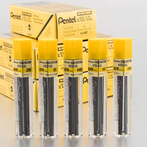 Miniatura 3 de Pentel Hi-Polymer Super Minas de repuesto, Gris