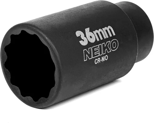 Miniatura 14 de NEIKO 02526A 35mm Enchufe 1/2" Accionamiento Juego de Enchufe de Impacto Profundo Enchufe de Eje y Tuerca de Eje 12 Puntos Cromo Molibdeno