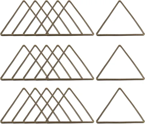 Miniatura 13 de MECCANIXITY Aro de abalorios triangular, anillo de enlace geométrico hueco triangular para hacer joyas