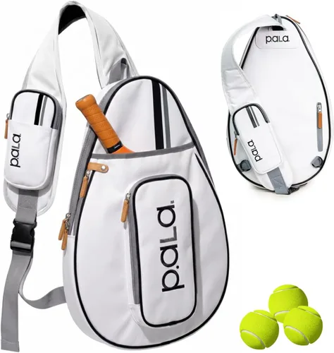 P.ala Multi-Sport Crossbody Padel Bag – Fits 2 Padel Rackets, Lightweight 2.07 lb, Fence Hook, 13” Device Sleeve, Compact Racket Bag for Padel,