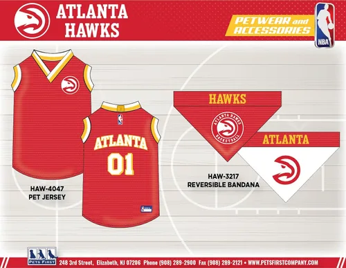 Miniatura 7 de Pets First NBA Atlanta Hawks - Camiseta para perro, talla XS, camiseta sin mangas, camiseta de baloncesto para mascotas
