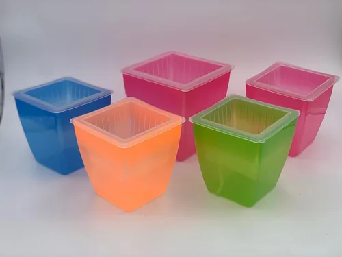 Miniatura 6 de Macetero de plástico para orquídeas, 3 macetas de orquídeas con agujeros, red de malla, macetas para decoración del hogar, 3 cestas interiores y 3
