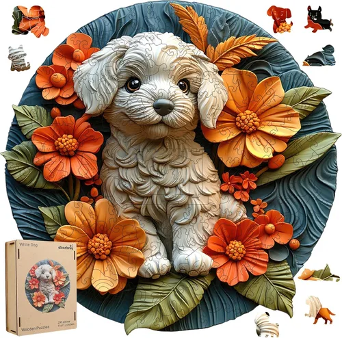 Miniatura 15 de Qiuenisray Rompecabezas de madera, lindo rompecabezas de gato de 500 piezas con forma única, rompecabezas avanzado de madera para juegos familiares