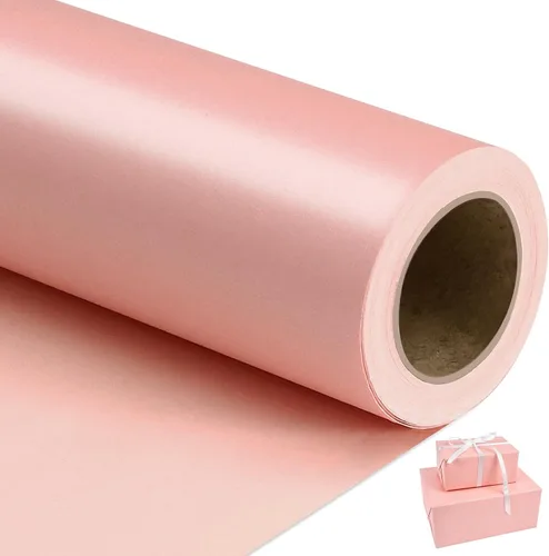 Miniatura 16 de NESCCI Papel de regalo mate, papel de brillo perlado de color sólido, 3 rollos, 17 pulgadas x 32.8 pies por rollo. Papel de regalo perfecto
