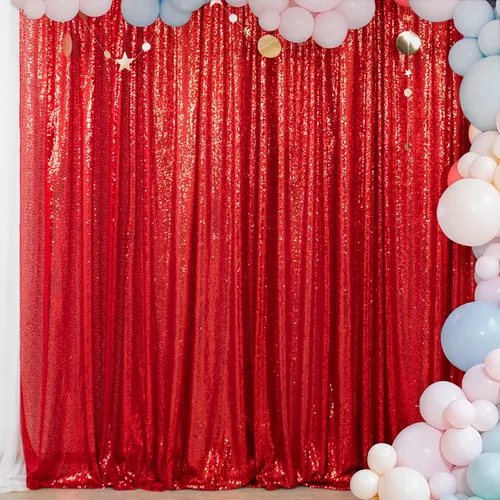 Miniatura 16 de ShinyBeauty Telón de fondo para cabina de fotos, la mejor opción, telón de fondo de lentejuelas de 4 x 6 pies, para bodas y eventos, tela de Naranja