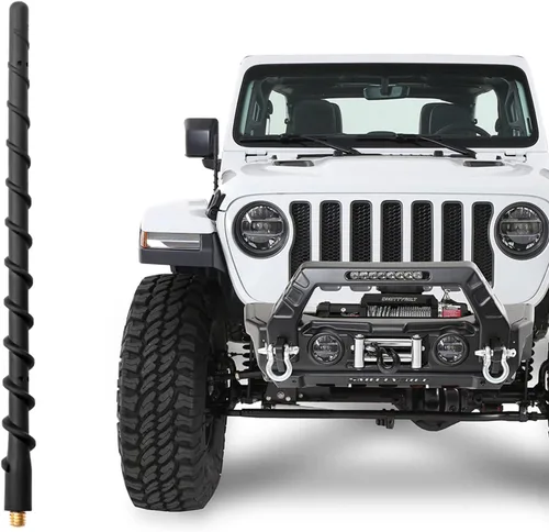 Miniatura 9 de Antena (23 centímetros) para 2007-2025 Jeep Wrangler JK JL JKU JLU Gladiator JT, accesorios Jeep Wrangler Gladiator, antena corta de reemplazo