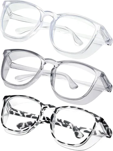 Miniatura 11 de Elegantes gafas de seguridad para mujeres y niñas, gafas anti-vaho, gafas protectoras, gafas transparentes Azul + rosa