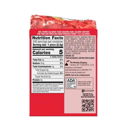 Miniatura 2 de ICE BREAKERS Ice Cubes Fruit Punch - Botellas de goma de mascar sin azúcar, 3.24 onzas (6 unidades, 40 piezas)