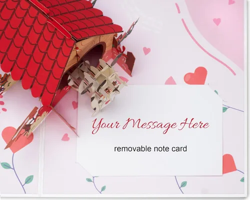 Miniatura 4 de Paper Love Tarjeta desplegable 3D para casa de perro, para el día de San Valentín, cumpleaños, día de la madre, adultos o niños, todas