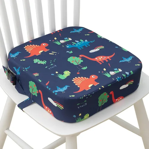 Asiento elevador para niños Eiury para mesa de comedor, asiento elevador portátil para niños con hebillas de seguridad, cojín elevador portátil con