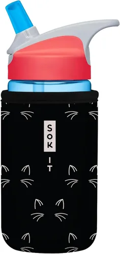 Miniatura 181 de Sok It BotlSok Funda para botella de agua con cubierta de neopreno aislante (Floral abstracto, se ajusta a CamelBak o Nalgene de 12 onzas)