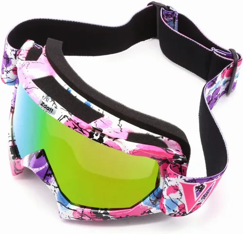 Miniatura 2 de Gafas para Dirt Bike, Gafas de Motocicleta ATV UTV MX OTG Accesorios & Gafas Anti Niebla para Esquí, Carreras de Esquí Dirtbike Marco rosa camuflaje