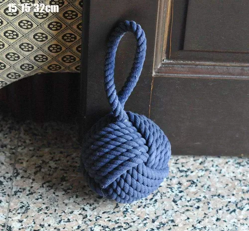 Miniatura 2 de Tope de puerta náutico Sailor Rope Knot Door Stopper, Ventana Cuña Producto Decorativo Cuña Puerta Cuña Marina Mediterránea Regalo Tope de puerta