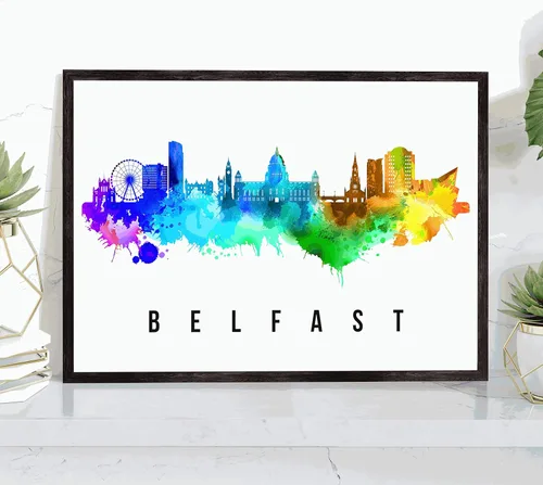 Miniatura 12 de Póster de Kazan Skyline Russia, pintura de paisaje urbano de Kazán, póster de Rusia, impresión de paisaje urbano de Kazán y monumentos, arte