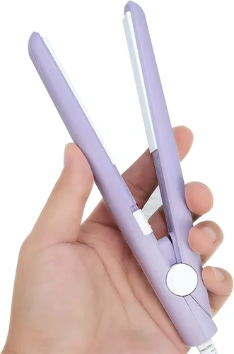Miniatura 5 de Plancha de pelo simple, tamaño pequeño, mini rizador de plancha, para cabello rizado y liso