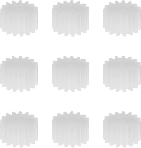 Miniatura 9 de Bettomshin 20 engranajes helicoidales, 0.217 x 0.079 x 0.197 in/0.22 x 0.08 x 0.2 (ODxIDxT) 092A 0.5 módulos engranajes de plástico, blanco de alta
