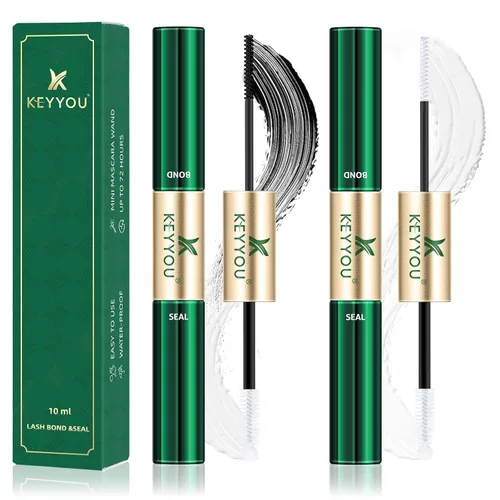 KEYYOU Lash Bond and Seal Impermeable 0.3 fl oz – Pegamento de pestañas no irritante para pestañas individuales, sujeción fuerte de larga duración