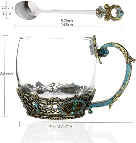 Miniatura 4 de Taza de té, tazas de café, taza de té de vidrio clásica, ideas únicas de regalo de cumpleaños personalizadas para mujeres, abuela, mamá, profesores