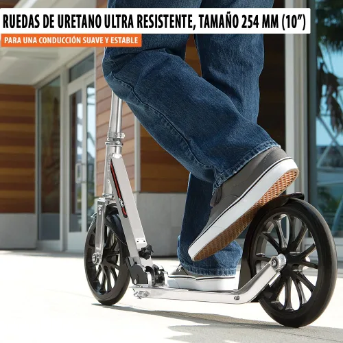 Miniatura 4 de Razor A6 Kick Scooter for Kids Ages 8+ - Extra-Tall Handlebars & Longer Deck, 10" Urethane Wheels, Aluminum Frame, Anti-Rattle Technology, for