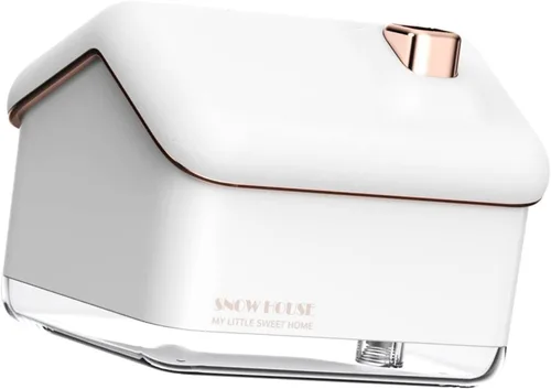EVGATSAUTO Humidificador de escritorio, humidificador de casa de nieve, ajuste de 2 velocidades, portátil, silencioso, USB, enchufe, regalo con luz