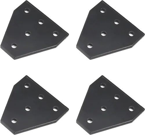 Miniatura 8 de Aicosineg Placa de unión exterior de aleación de aluminio en forma de T de 2.36 x 2.36 x 0.16 pulgadas (largo x ancho x alto) con herrajes