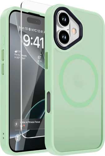 Miniatura 8 de DEERLAMN Funda magnética a prueba de golpes para iPhone 16 de 6.1 pulgadas, [compatible con MagSafe] [protección contra caídas de grado militar] 2