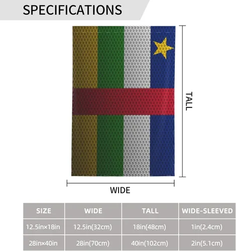 Miniatura 7 de Flag Of The Central African Republic Garden Flag 12.5"x18" Inch Double Sided Garden Flags Home Lawn Outdoor Decor Flags Party Banner Welcome Flag