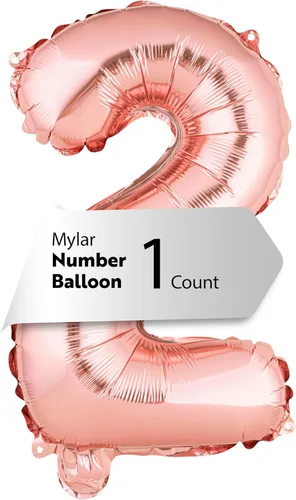 Miniatura 34 de Restaurantware-Balloonify Globo de Número de 16 Pulgadas, 1 Globo Digital para Fiesta - Número 5, Auto-Sellado, Acabado de Mylar de Folio Dorado, Oro
