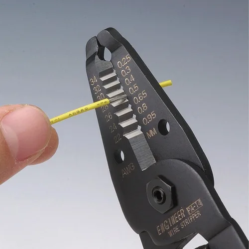 Miniatura 3 de ENGINEER Pelacables de precisión profesional PA-14 para cables microfinos. Fabricado en Japón. Alambre sólido (AWG 32-20), alambre trenzado