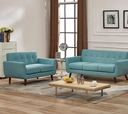 Miniatura 23 de Jenny - Sillón de tela de lino copetudo, cómodo, moderno, tapizado, para sala de lectura, club, bohemio, para sala de estar, dormitorio y espacios