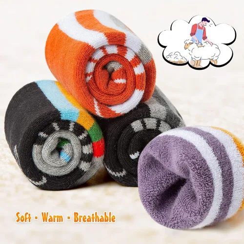Miniatura 8 de Calcetines de esquí de lana merino para niños, 2 pares/3 pares, cálidos y gruesos, calcetines de nieve OTC para niños y niñas, esquí de invierno