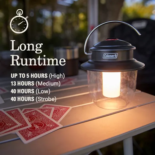 Miniatura 5 de Linterna LED recargable Coleman Classic 800L, linterna resistente a impactos y al agua con asa de mosquetón y puertos de carga, ideal para acampar