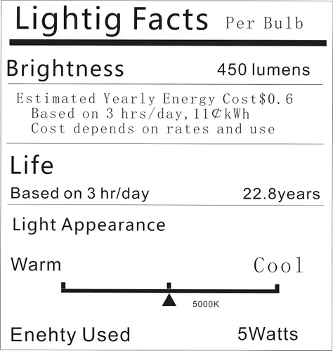 Miniatura 8 de Bombilla LED para refrigerador, equivalente a 40 W, 120 V, A15, bombillas impermeables para nevera, 5 W, luz blanca de día, 5000 K, E26, base media