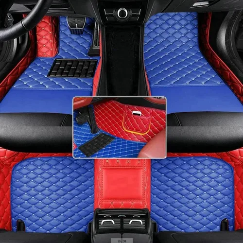 Miniatura 18 de Alfombrillas personalizadas con diamantes para el 97 % de los autos, SUV, deportivos, cobertura completa, lindos tapetes de piso de cuero