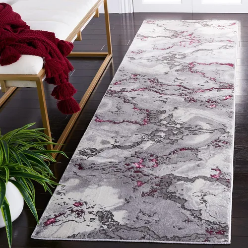Miniatura 23 de SAFAVIEH Craft Collection - Alfombra de área de 9 x 12 pies, gris y dorado, diseño abstracto moderno, no desprende pelusa y de fácil cuidado, ideal