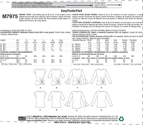 Miniatura 2 de McCall Pattern Company McCall's - Patrones de costura para mujer, tallas 16-26, varios, blanco