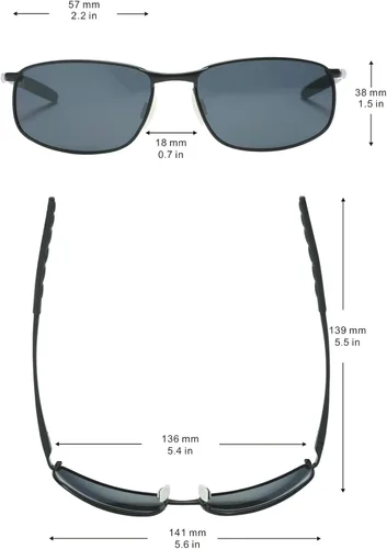 Miniatura 4 de ZHILE 8-base gafas de sol polarizadas con marco de metal curvas para hombre