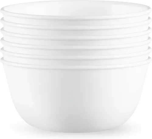 Miniatura 5 de Corelle Vitrelle - Juego de vajilla de servicio de 18 piezas para 6 piezas, color blanco escarcha de invierno y Vitrelle de 28 onzas, juego de 6