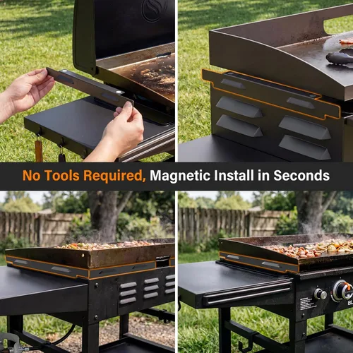 Miniatura 6 de Protectores de viento magnéticos para parrilla Blackstone de 28 pulgadas, parabrisas para accesorios de parrilla Blackstone, accesorios de parrilla