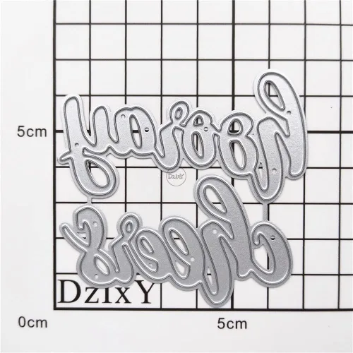 Miniatura 3 de DzIxY Hooray Cheers Words - Troqueles de corte de metal para hacer tarjetas, papel de relieve, troquelados, plantillas de máquina para álbumes
