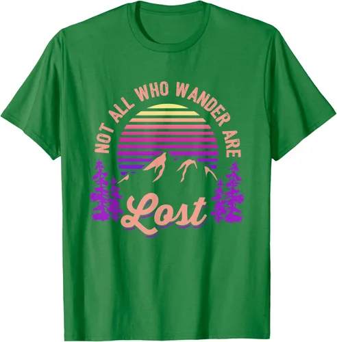 Miniatura 57 de Not All Who Wander Are Lost Vintage Mountains - Camiseta de senderismo, Negro, S