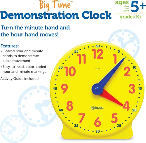 Miniatura 6 de Learning Resources – Reloj de estudiante Big Time, 12 horas
