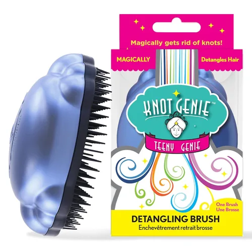Miniatura 9 de Knot Genie Teeny - Cepillo desenredante para niños (sueño de aguamarina), cepillo desenredante perfecto para cabello rizado, separa suavemente