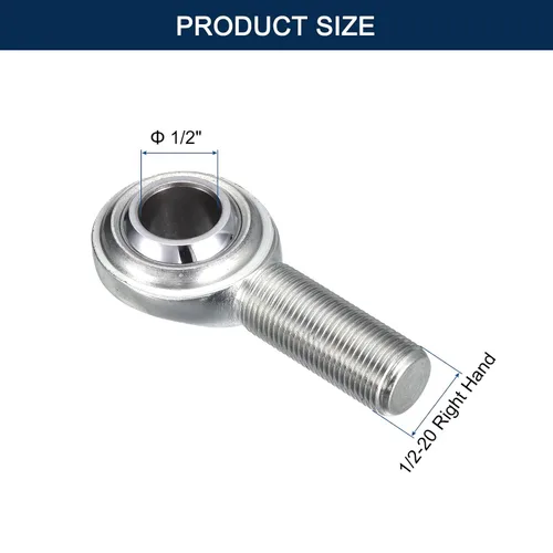 Miniatura 2 de CM8 Rod End Bearing Heim Joints, 1/2 x 1/2-20 Mano derecha rosca macho Heim Junta con tuercas de atasco 2pcs