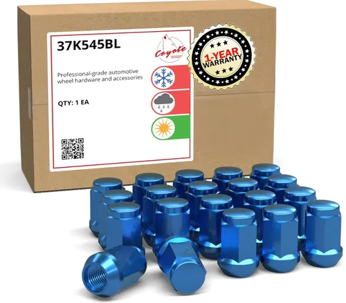 Miniatura 9 de Wheel Accessories Parts 20 piezas M12x1.5 12x1.5 rosca Bulge Bellota 1.38 pulgadas 1.378 in largo tuercas negras 13/16 pulgadas 0.827 in hexagonales