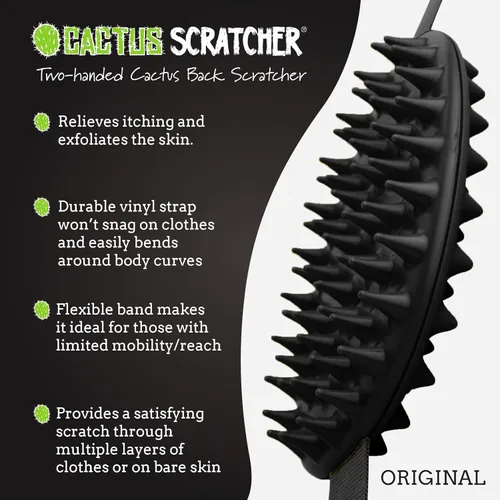 Miniatura 2 de Rascador de Espalda Original Cactus Scratcher - Herramienta de Rascado de Espalda de 2 Caras para Áreas de Difícil Acceso, Correa Duradera de 45