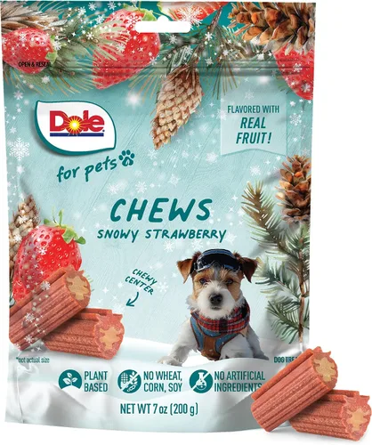 Miniatura 9 de Dole para Mascotas Masticables para Perros Recién Traídos, Golosinas para Perros Surtidas Sabor Plátano y Calabaza, 7oz Con Sabor de Verduras